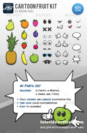 Cartoon Fruit Kit