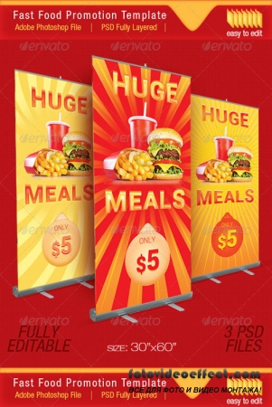 Happy Price  Fast Food Promotion Outdoor Banner