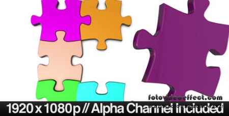 Colorful Jigsaw Puzzle Coming Together VideoHive (Motion Graphics)