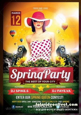 GraphicRiver - Spring Party Flyer Template - 6952904