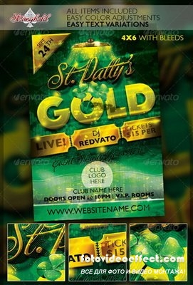 GraphicRiver - St. Patrick's Day Gold Event Flyer Template - 6952886