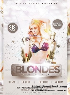 GraphicRiver - Flyer Blondes Party Night - 6950720
