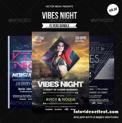 GraphicRiver - Vibes Night - Flyers Bundle [Vol.4]