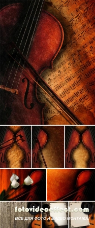 Stock Photo: Violin and guitar