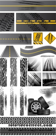 Stock: Auto prints, tire tracks
