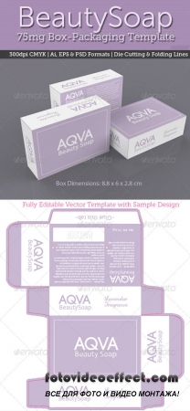 BeautySoap Box Packaging Template