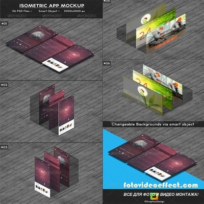 GraphicRiver - Isometric App Mockup