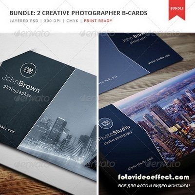 GraphicRiver - Bundle - 2 Creative Photographer Business Cards
