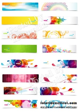    - Multi-colored banners