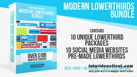Modern Lower Thirds Bundle (10 in 1) - Project for After Effects (Videohive)
