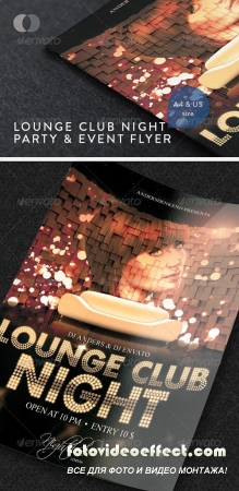 Music & Event Flyer  Lounge Club Night