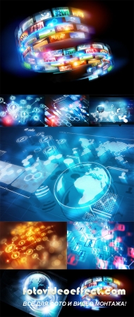 Stock Photo: Connected Network Background 