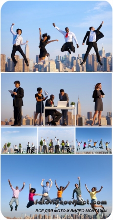 Бизнес команда, деловые люди / Business team, business people - Stock Photo