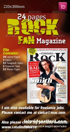 24 Pages Rock Fan Magazine