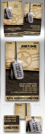 Vintage Military Business Card