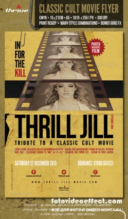 Classic Cult Movie Flyer  A5  2 Styles in One
