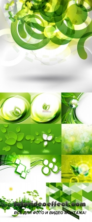 Stock: Modern geometrical abstract green background