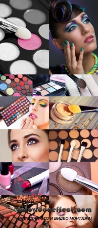 Stock Photo: Colorful lipgloss palette, make-up