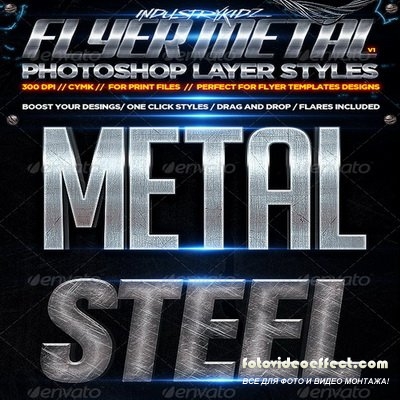 GraphicRiver - Flyer Photoshop Layer Styles / Metal CYMK