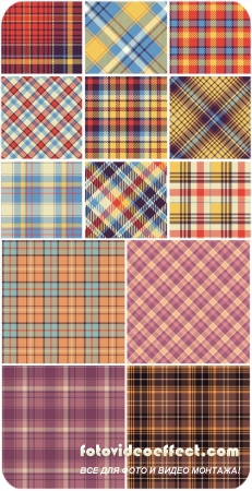 Клетчатые векторные фоны разных оттенков / Checkered vector backgrounds of different colors