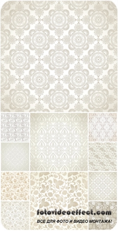 Узоры, орнаменты, светлые векторные фоны / Patterns, ornaments, bright vector backgrounds
