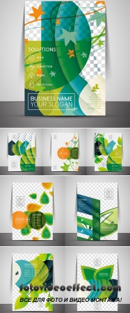 Stock: Nature corporate flyer print template