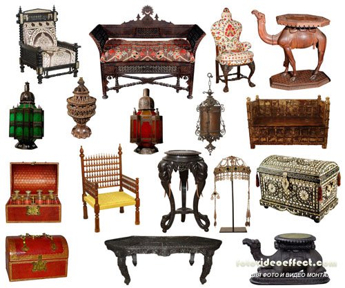 PSD Clipart - Moroccan Furniture Set