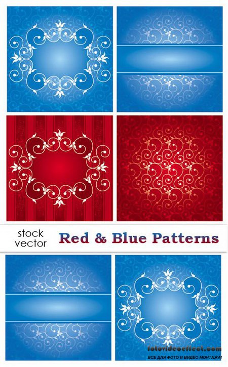 Vectors - Red & Blue Patterns