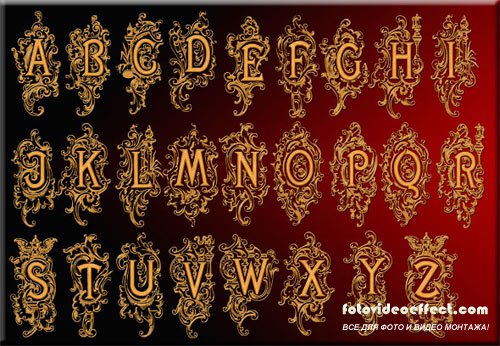 Royal Alphabet in a multilayer PSD file