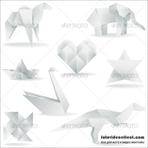 Various Origami Creations - GraphicRiver