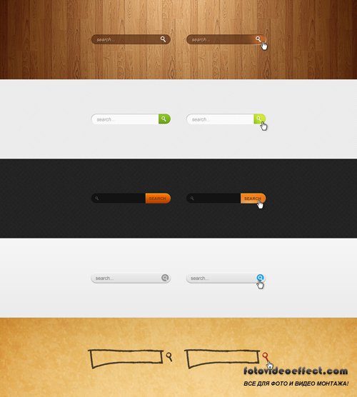 Search boxes PSD