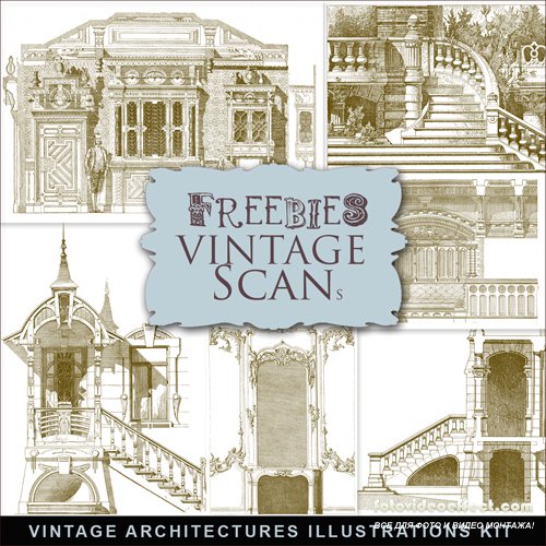 Scrap-kit - Vintage Architecture Illustrations