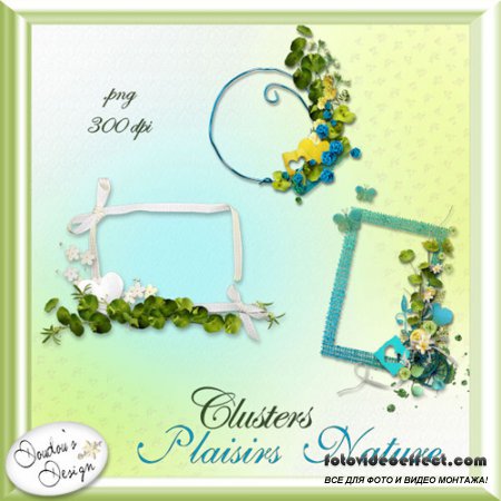 Scrap-kit - Clusters - Plaisirs Nature