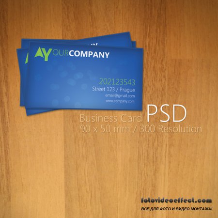 Blue Business Card PSD