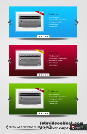 Clean & Free Web Content Slider Pack
