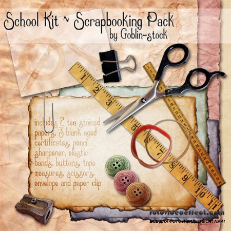 Scrap-kit - School Pack by Goblin-stock