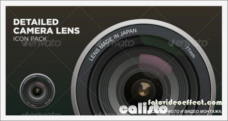 Detailed Camera Lens Icon Pack - GraphicRiver