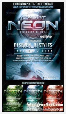 Event Neon Flyer/Poster Template - GraphicRiver
