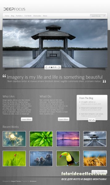Best Photography Wordpress Themes DeepFocus May 2011