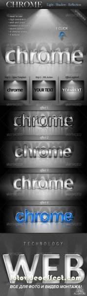 Chrome Light Shadow Reflection Actions