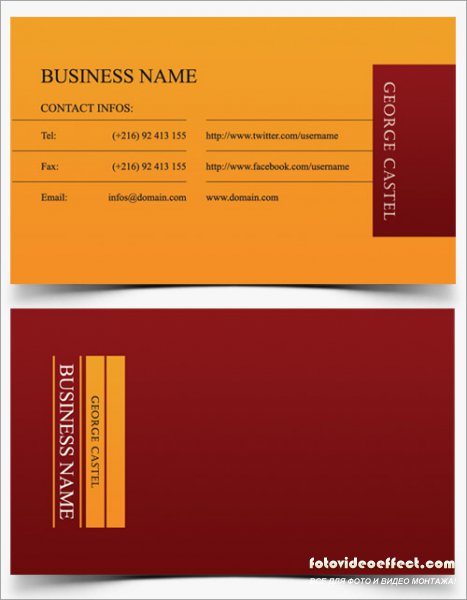 Official Business Card PSD Template