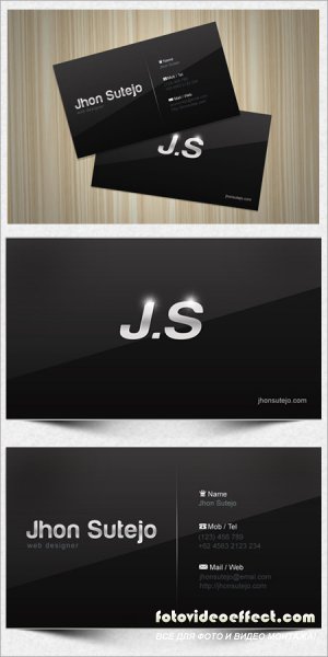 Elegant dark business card