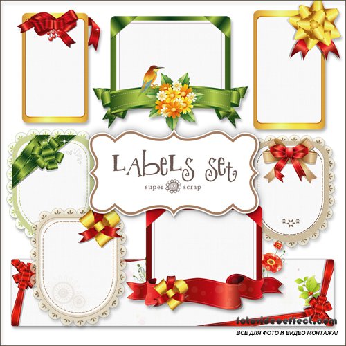 Scrap-kit - Ribbons Labels Set