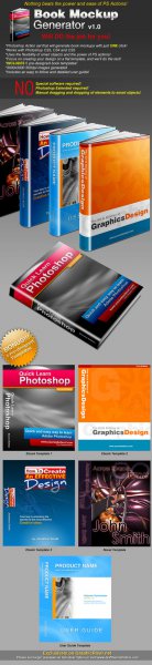 Book Mockup Generator v1.0 Actions & Templates Set - GraphicRiver