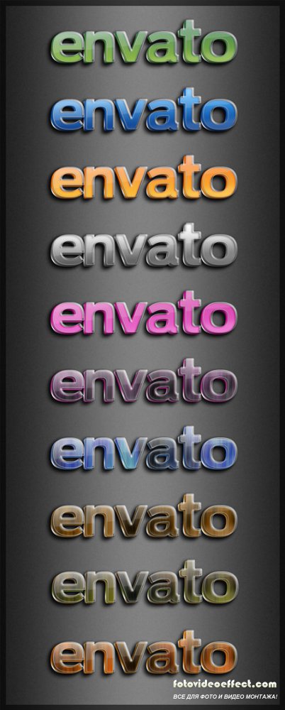 3D Glass Photoshop text styles