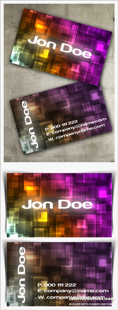 Bokeh  Business Card PSD Template