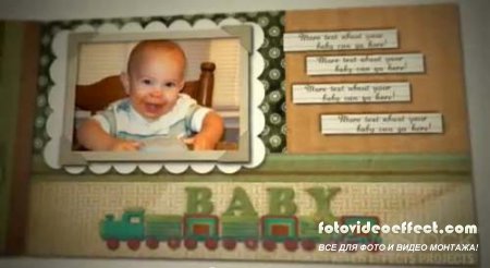 Revostock After Effects Project - Baby Boy Scrapbook