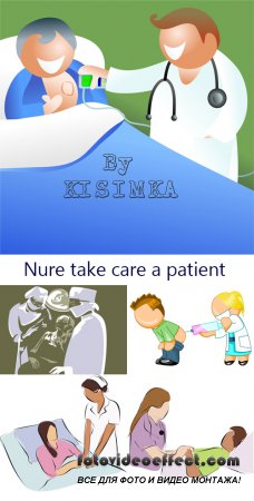 Stock Photo: Nure take care a patient