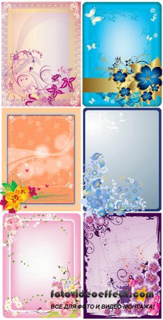     / Vector flowers frames