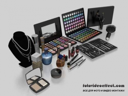 3D model for 3d Max. A set of cosmetics.
